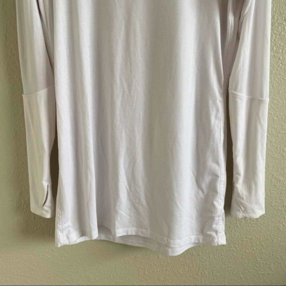 Athleta Essence Fitted Cowl Neck Tunic Hoodie Pullover Sz M - Picture 6 of 7